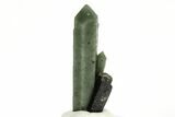 Green, Hedenbergite Included Quartz on Ilvaite - Mongolia #226209-1